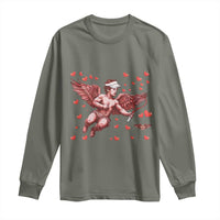 Cute Cupid Tennis Angel Long Sleeve Shirt Valentines Day Gift - Wonder Print Shop