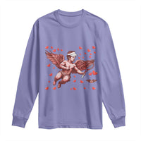 Cute Cupid Tennis Angel Long Sleeve Shirt Valentines Day Gift - Wonder Print Shop