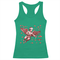 Cute Cupid Tennis Angel Racerback Tank Top Valentines Day Gift - Wonder Print Shop
