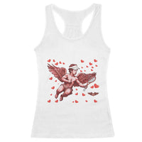 Cute Cupid Tennis Angel Racerback Tank Top Valentines Day Gift - Wonder Print Shop