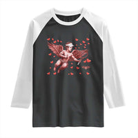 Cute Cupid Tennis Angel Raglan Shirt Valentines Day Gift - Wonder Print Shop