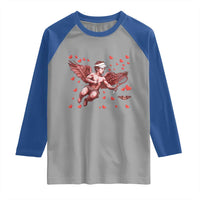 Cute Cupid Tennis Angel Raglan Shirt Valentines Day Gift - Wonder Print Shop