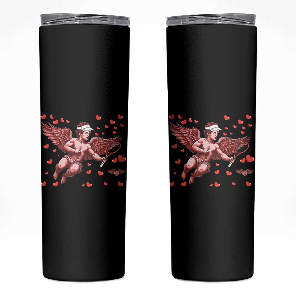 Cute Cupid Tennis Angel Skinny Tumbler Valentines Day Gift - Wonder Print Shop