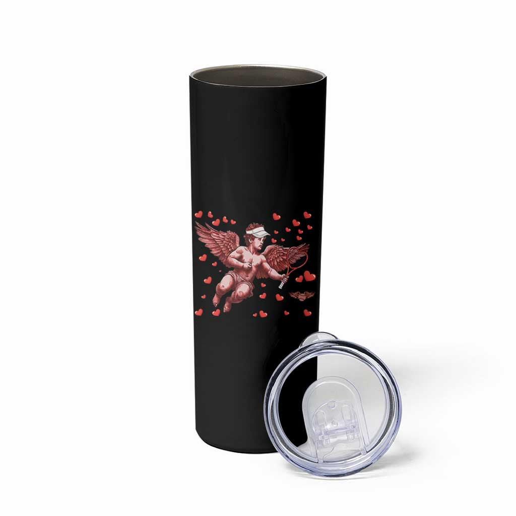 Cute Cupid Tennis Angel Skinny Tumbler Valentines Day Gift - Wonder Print Shop