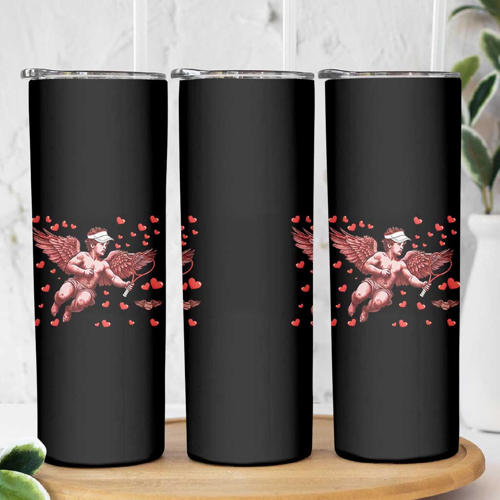 Cute Cupid Tennis Angel Skinny Tumbler Valentines Day Gift - Wonder Print Shop
