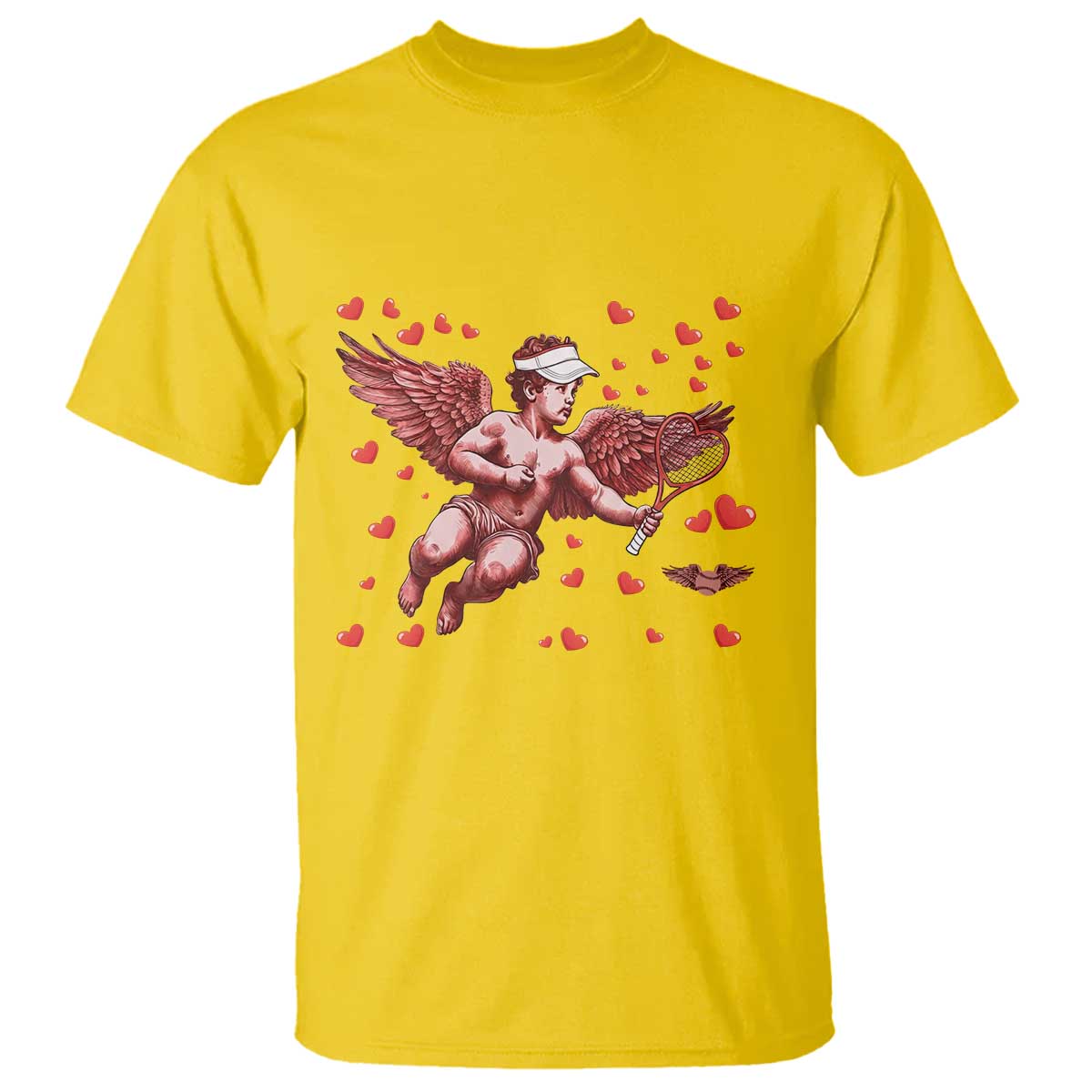Cute Cupid Tennis Angel T Shirt Valentines Day Gift - Wonder Print Shop
