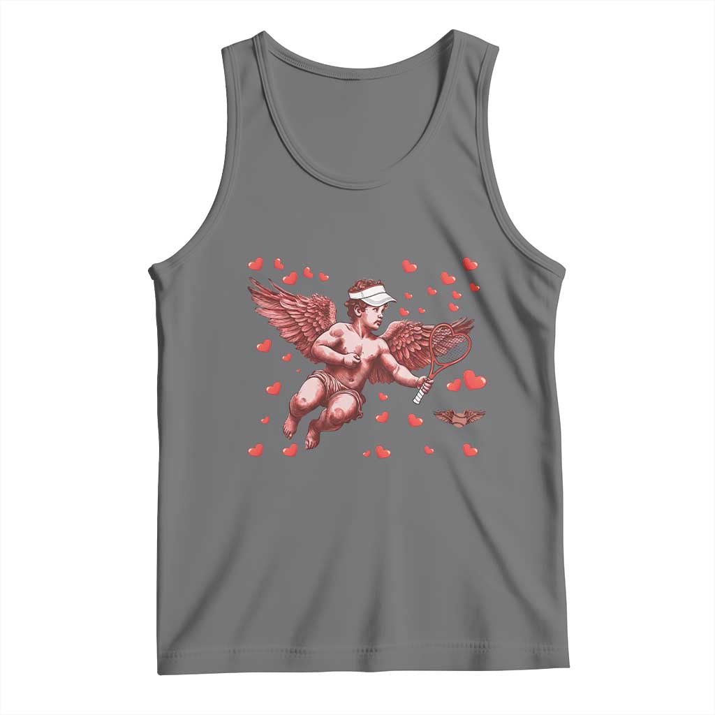 Cute Cupid Tennis Angel Tank Top Valentines Day Gift - Wonder Print Shop