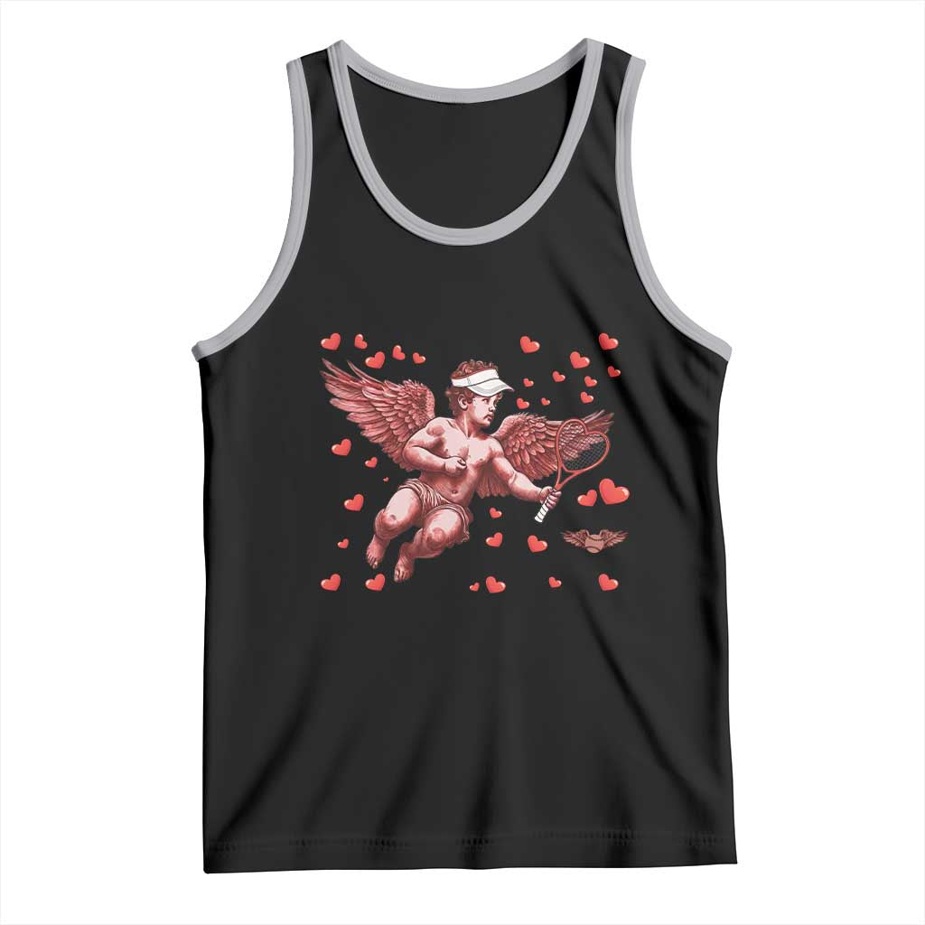 Cute Cupid Tennis Angel Tank Top Valentines Day Gift - Wonder Print Shop