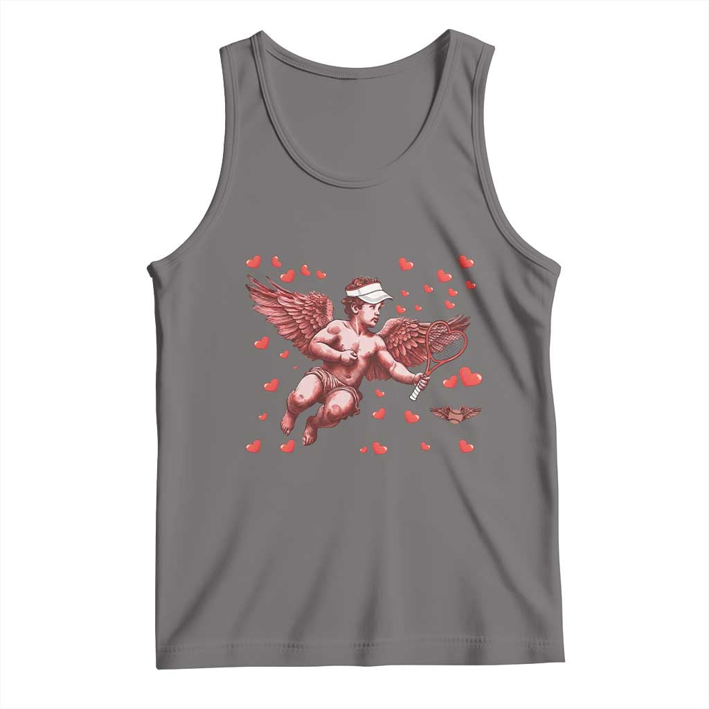 Cute Cupid Tennis Angel Tank Top Valentines Day Gift - Wonder Print Shop