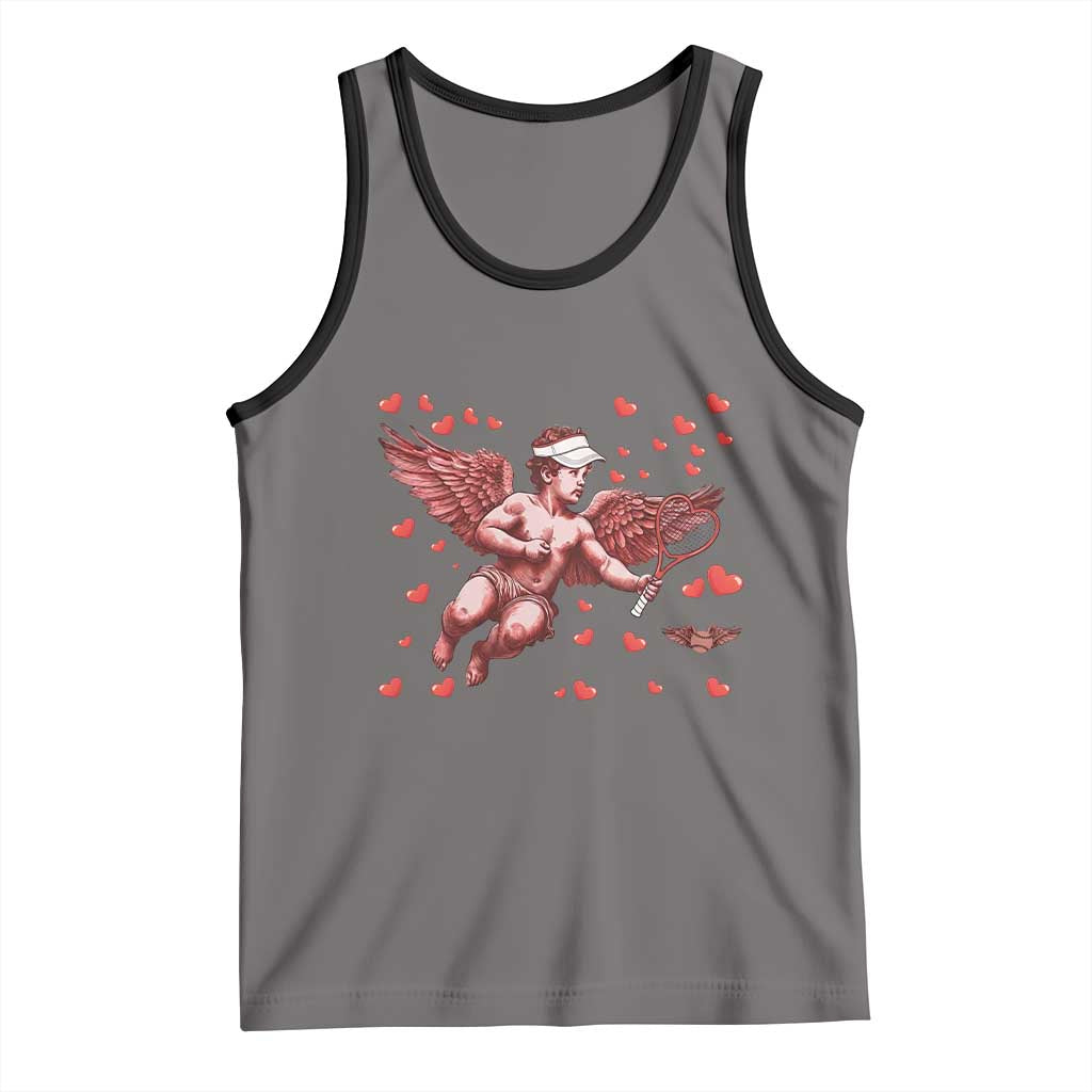 Cute Cupid Tennis Angel Tank Top Valentines Day Gift - Wonder Print Shop