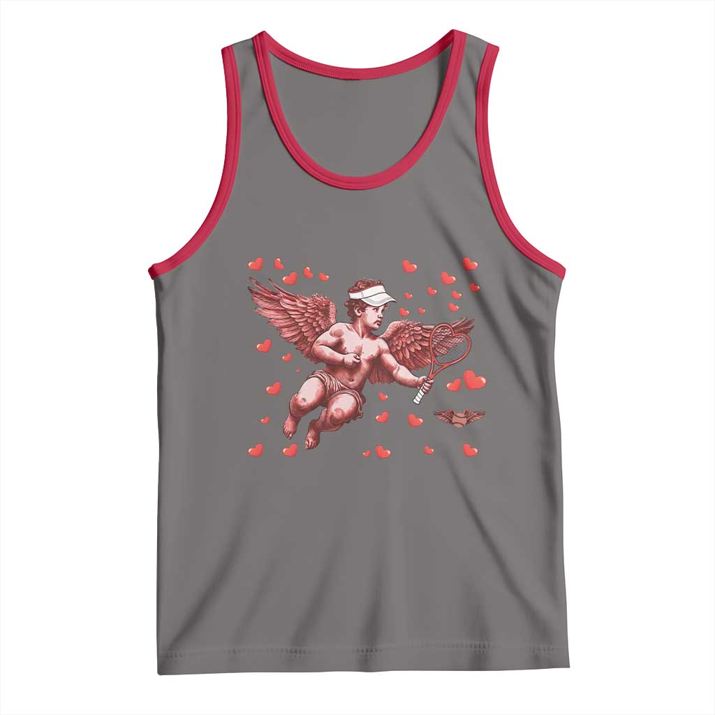 Cute Cupid Tennis Angel Tank Top Valentines Day Gift - Wonder Print Shop