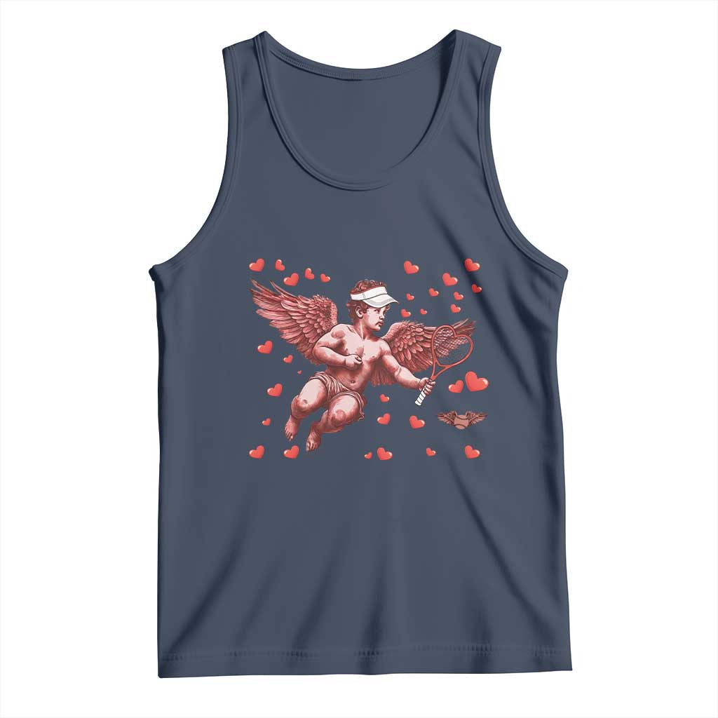 Cute Cupid Tennis Angel Tank Top Valentines Day Gift - Wonder Print Shop