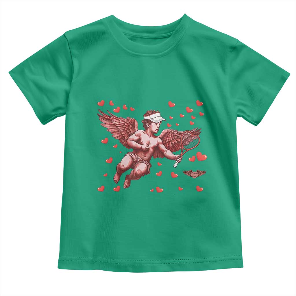 Cute Cupid Tennis Angel Toddler T Shirt Valentines Day Gift - Wonder Print Shop