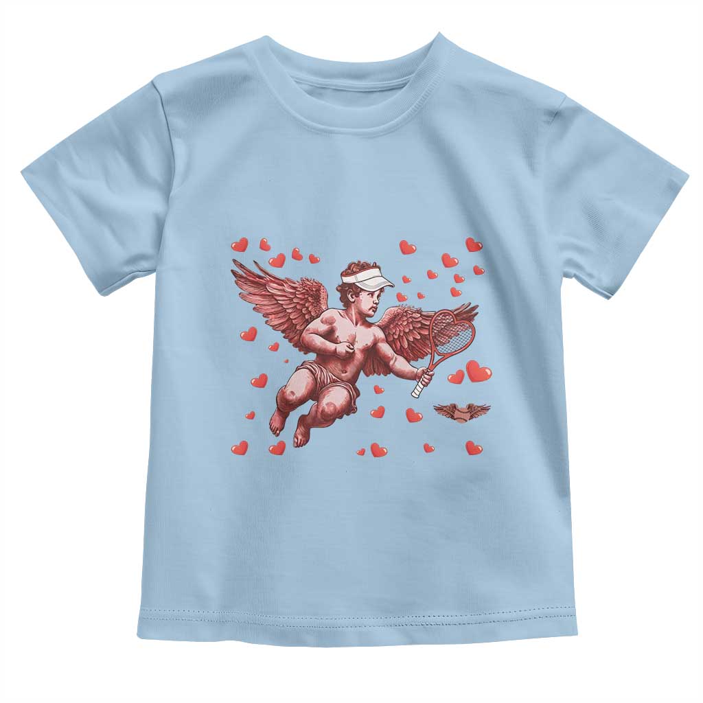 Cute Cupid Tennis Angel Toddler T Shirt Valentines Day Gift - Wonder Print Shop