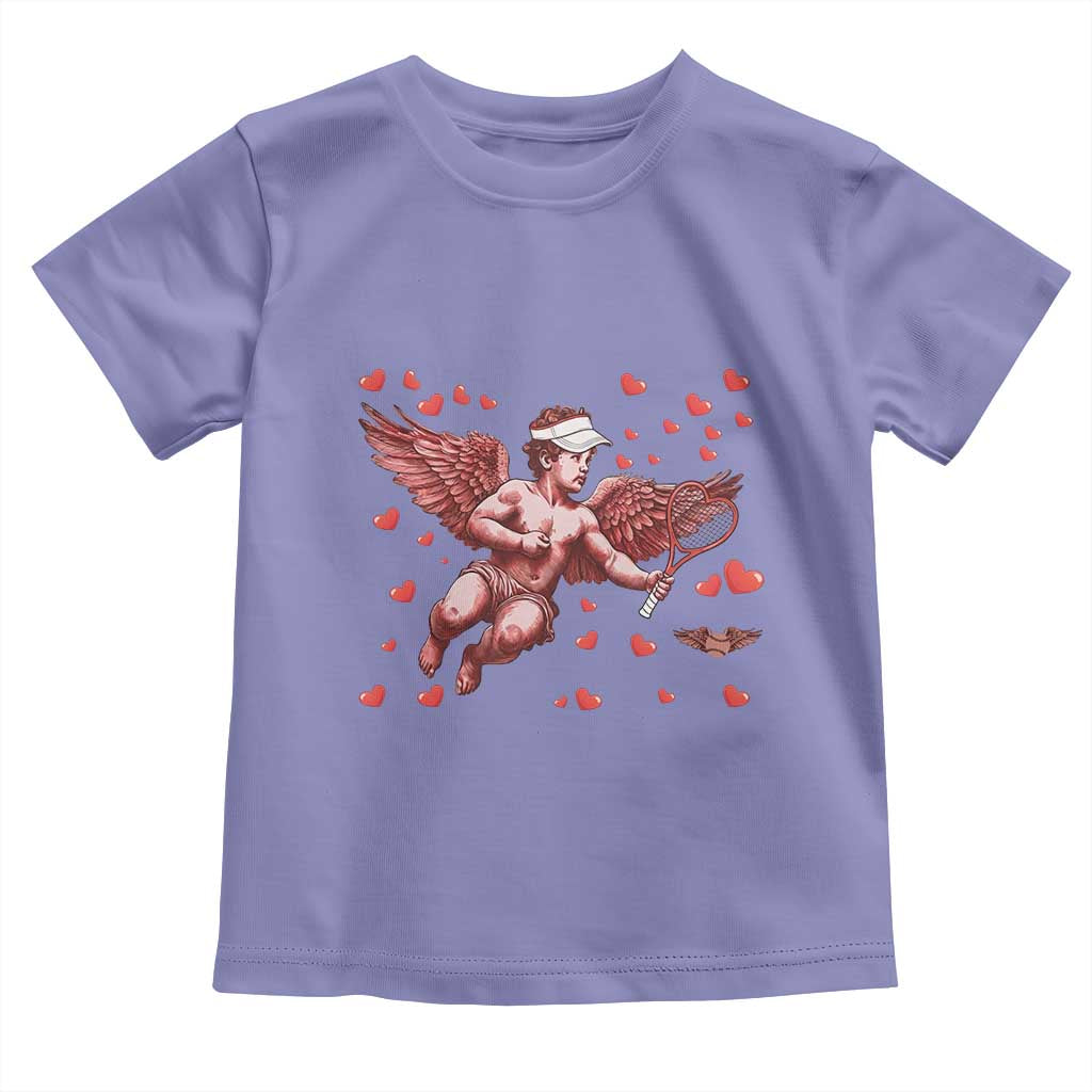Cute Cupid Tennis Angel Toddler T Shirt Valentines Day Gift - Wonder Print Shop