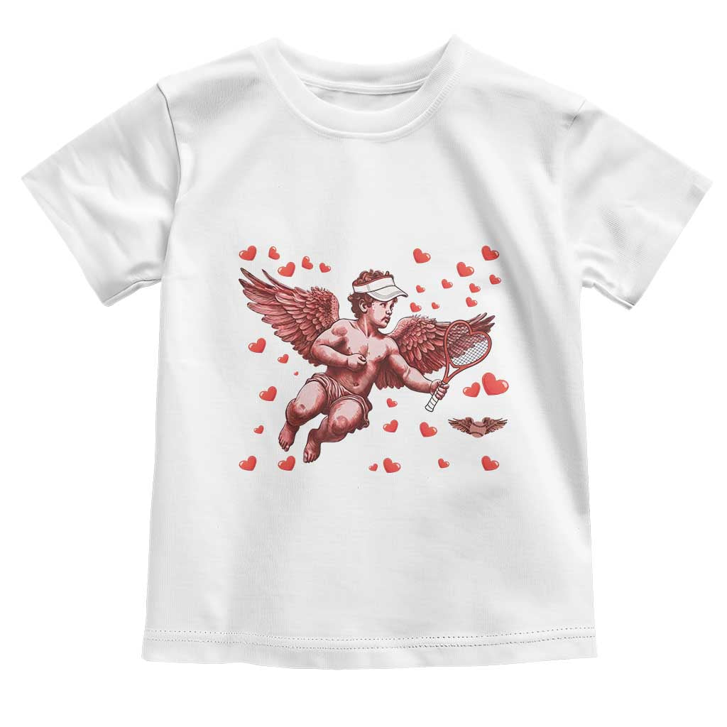 Cute Cupid Tennis Angel Toddler T Shirt Valentines Day Gift - Wonder Print Shop