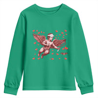 Cute Cupid Tennis Angel Youth Sweatshirt Valentines Day Gift - Wonder Print Shop