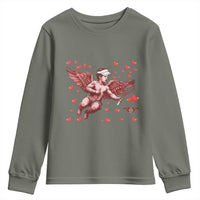 Cute Cupid Tennis Angel Youth Sweatshirt Valentines Day Gift - Wonder Print Shop