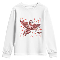 Cute Cupid Tennis Angel Youth Sweatshirt Valentines Day Gift - Wonder Print Shop