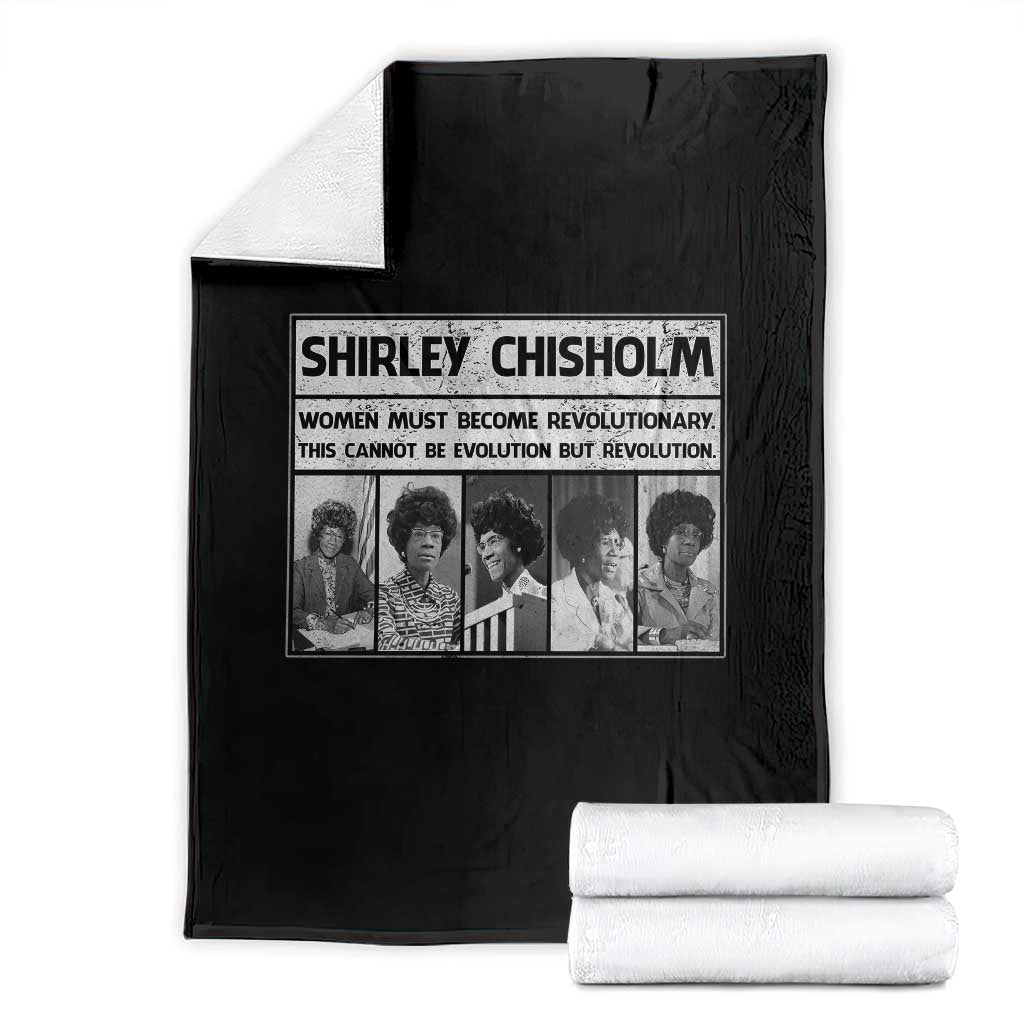 Shirley Chisholm Quote Throw Blanket Women Must Become Revolutionary