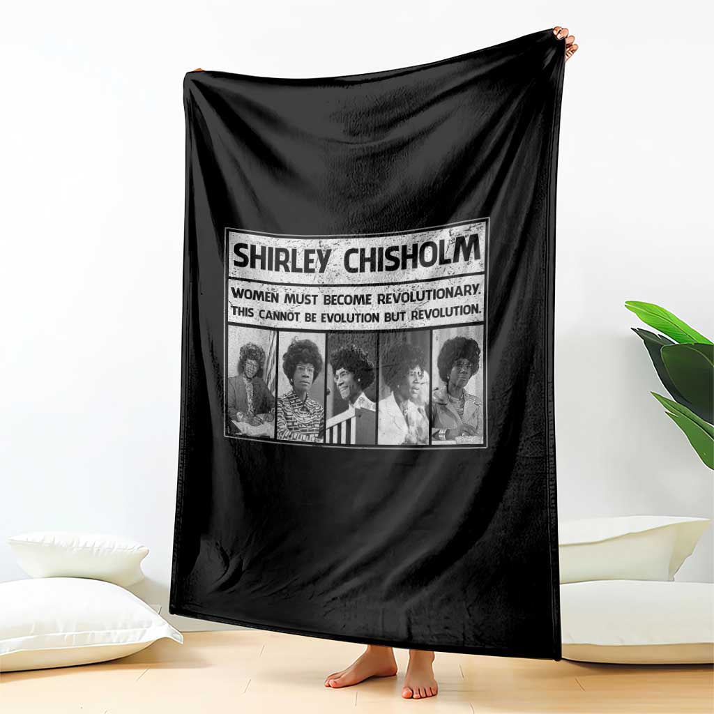 Shirley Chisholm Quote Throw Blanket Women Must Become Revolutionary