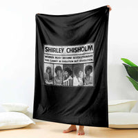Shirley Chisholm Quote Throw Blanket Women Must Become Revolutionary
