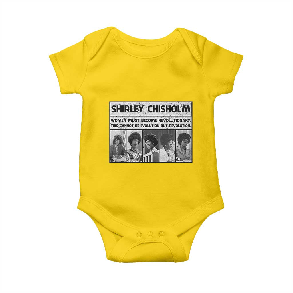 Shirley Chisholm Quote Baby Onesie Women Must Become Revolutionary