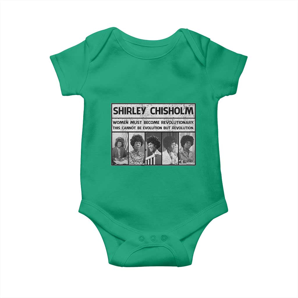 Shirley Chisholm Quote Baby Onesie Women Must Become Revolutionary