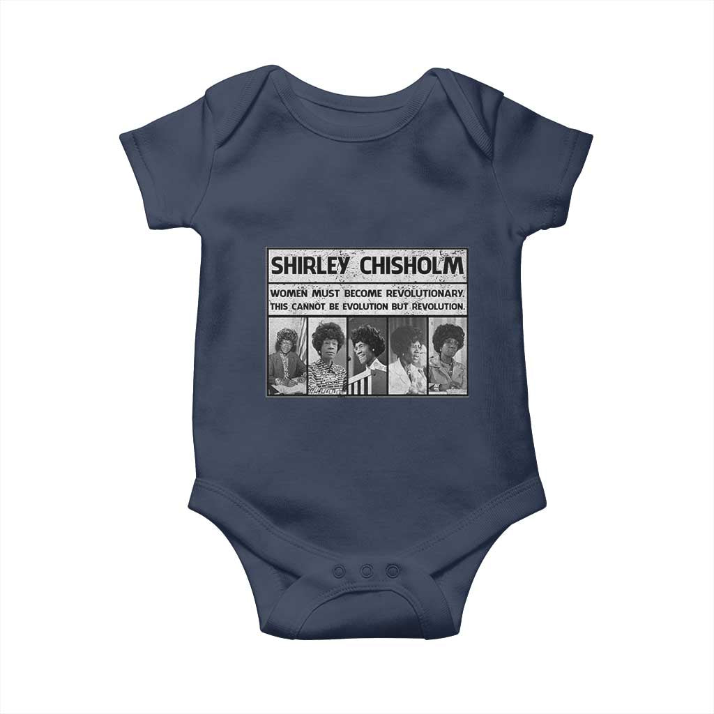 Shirley Chisholm Quote Baby Onesie Women Must Become Revolutionary