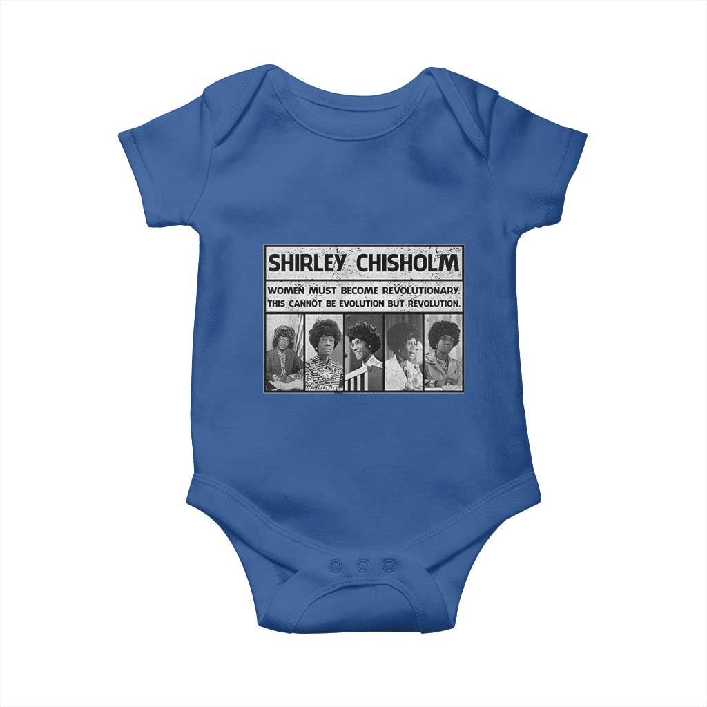 Shirley Chisholm Quote Baby Onesie Women Must Become Revolutionary