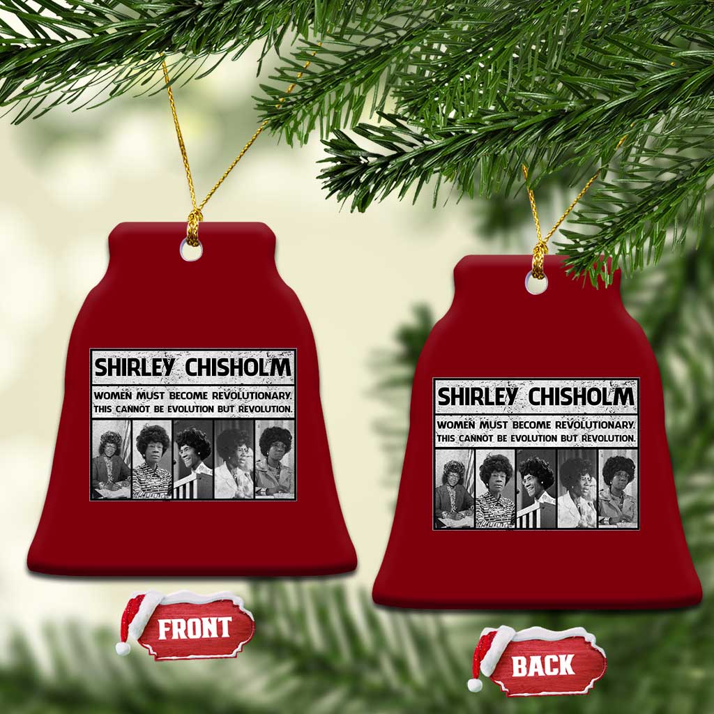 Shirley Chisholm Quote Ceramic Ornament Women Must Become Revolutionary