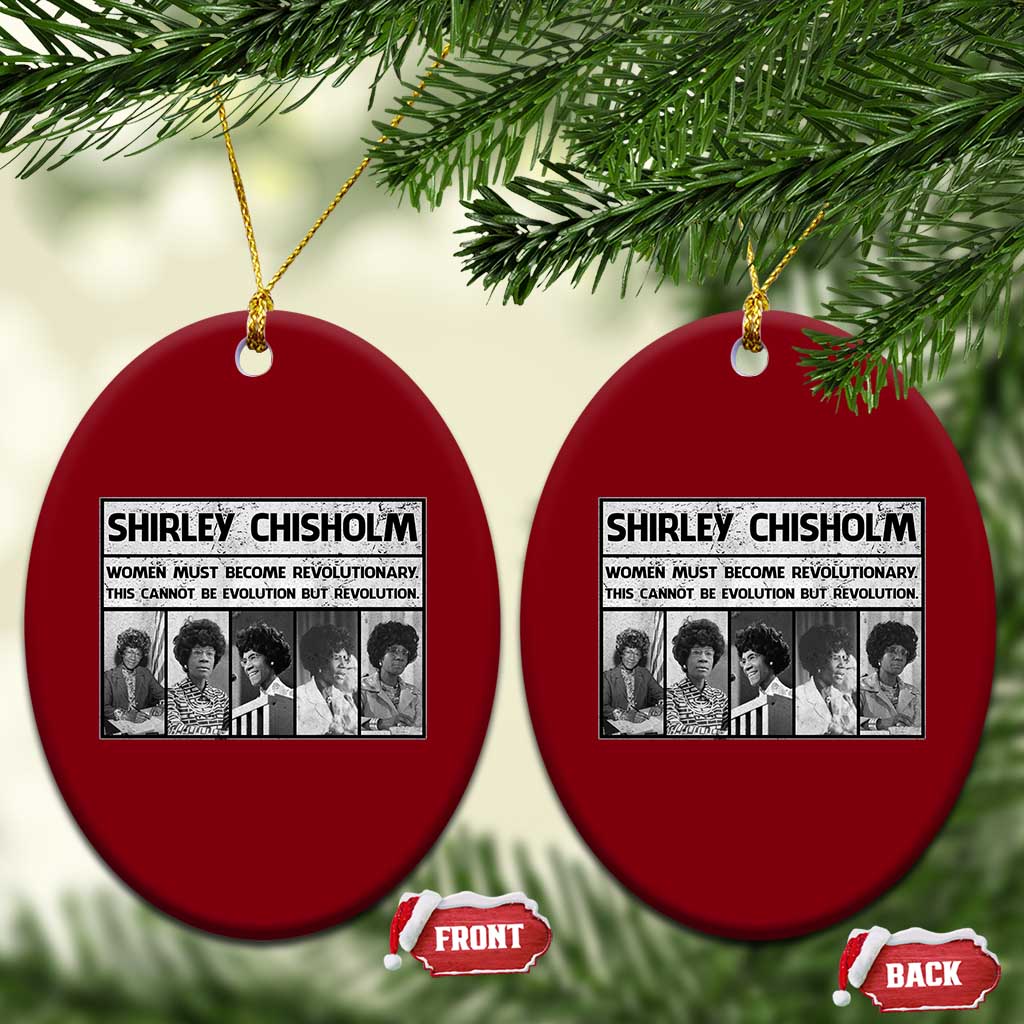 Shirley Chisholm Quote Ceramic Ornament Women Must Become Revolutionary