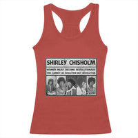Shirley Chisholm Quote Racerback Tank Top Women Must Become Revolutionary
