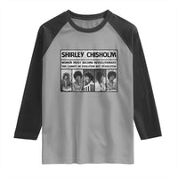 Shirley Chisholm Quote Raglan Shirt Women Must Become Revolutionary