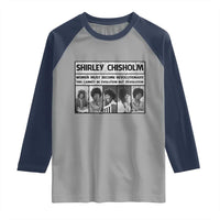 Shirley Chisholm Quote Raglan Shirt Women Must Become Revolutionary