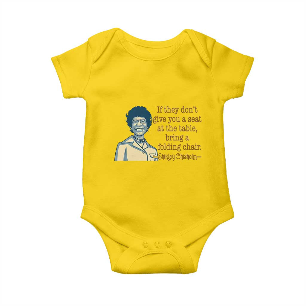 Shirley Chisholm Seat At The Table Quote Baby Onesie Female Empowerment History Gift