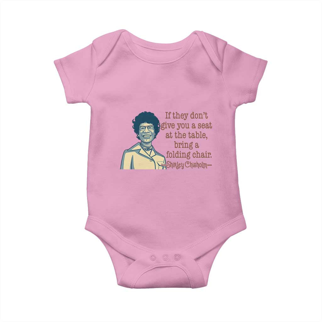 Shirley Chisholm Seat At The Table Quote Baby Onesie Female Empowerment History Gift