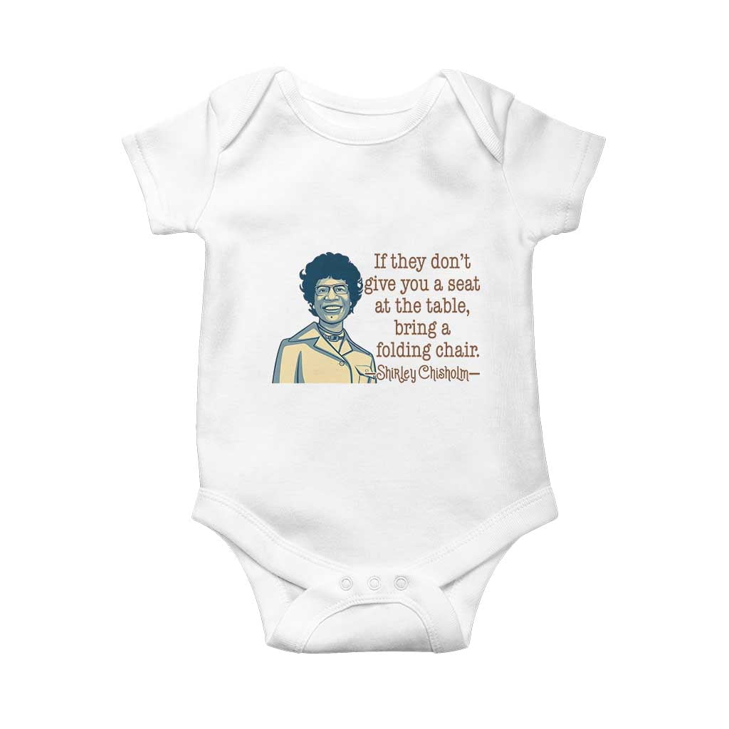 Shirley Chisholm Seat At The Table Quote Baby Onesie Female Empowerment History Gift