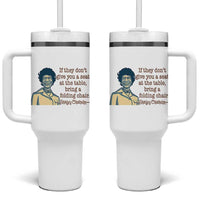 Shirley Chisholm Seat At The Table Quote Tumbler With Handle Female Empowerment History Gift