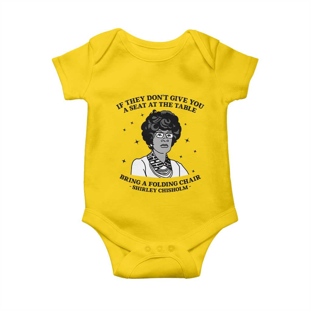 Shirley Chisholm Seat At The Table Quote Baby Onesie Black History Month Gift