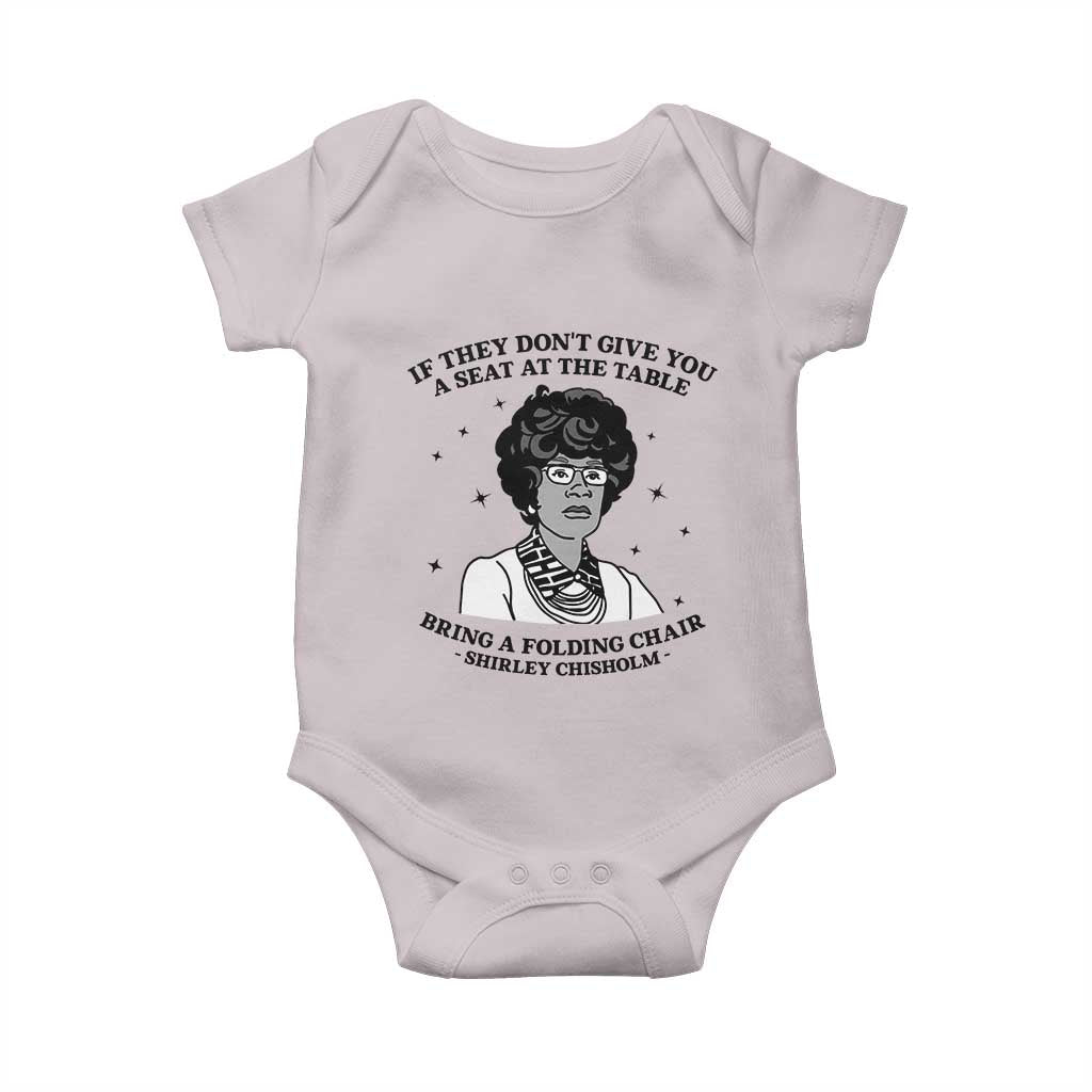 Shirley Chisholm Seat At The Table Quote Baby Onesie Black History Month Gift