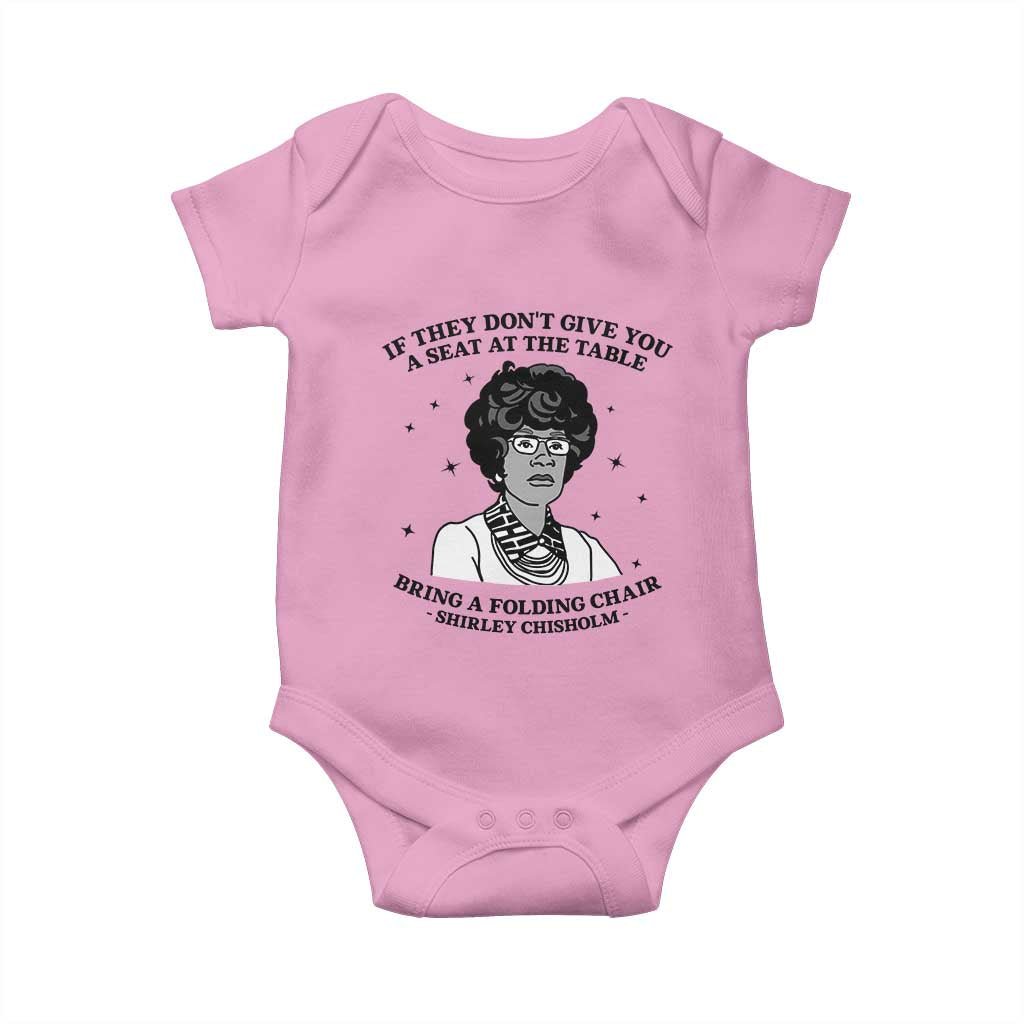 Shirley Chisholm Seat At The Table Quote Baby Onesie Black History Month Gift