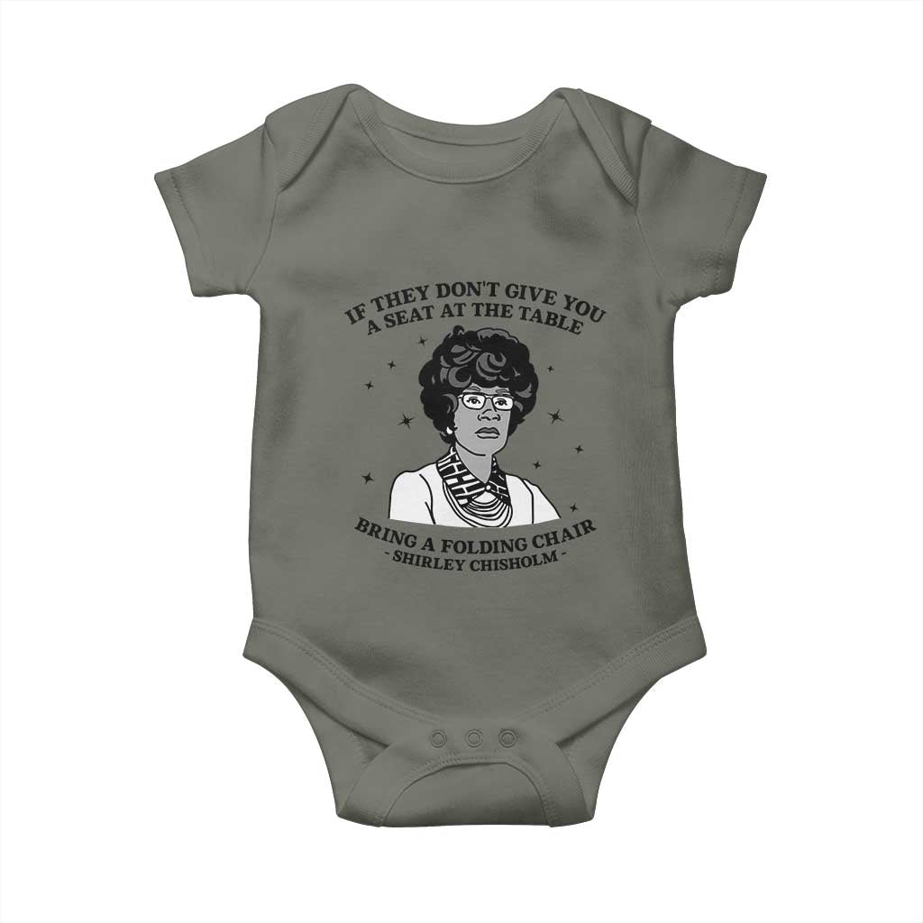 Shirley Chisholm Seat At The Table Quote Baby Onesie Black History Month Gift