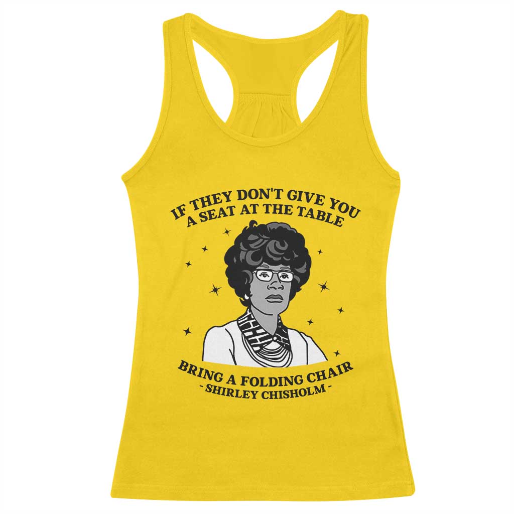 Shirley Chisholm Seat At The Table Quote Racerback Tank Top Black History Month Gift