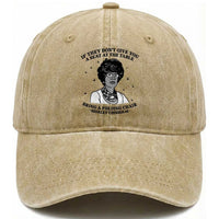 Shirley Chisholm Seat At The Table Quote Washed Cotton Baseball Cap Black History Month Gift