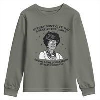 Shirley Chisholm Seat At The Table Quote Youth Sweatshirt Black History Month Gift