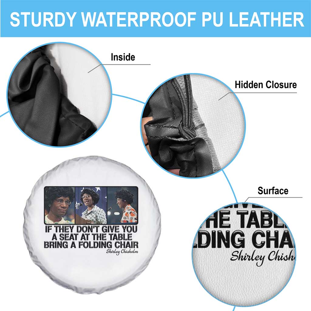 Shirley Chisholm Seat At The Table Quote Spare Tire Cover Strong Black Women Pride