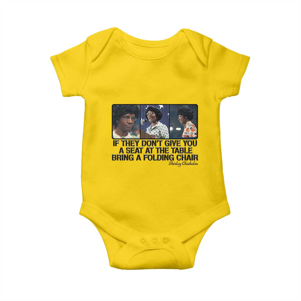 Shirley Chisholm Seat At The Table Quote Baby Onesie Strong Black Women Pride