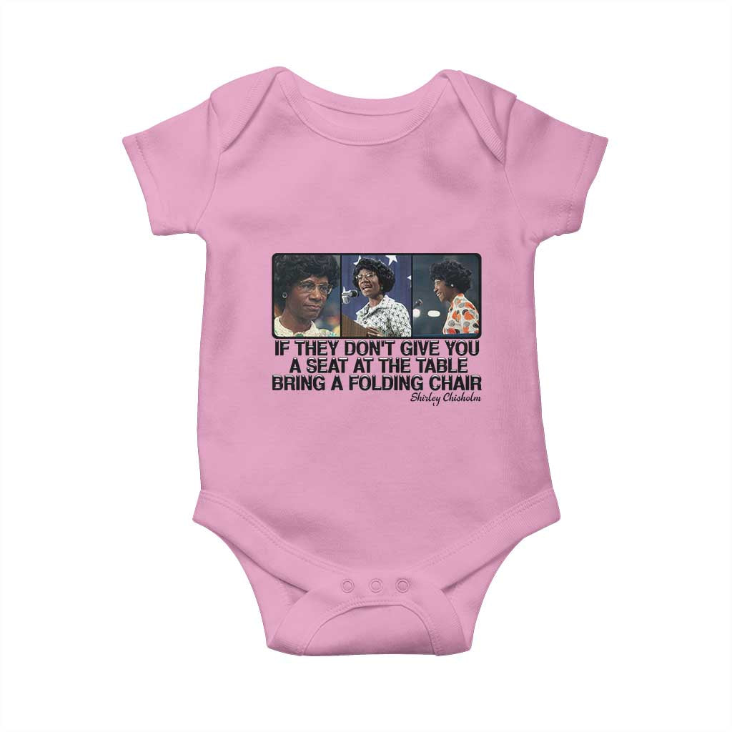 Shirley Chisholm Seat At The Table Quote Baby Onesie Strong Black Women Pride