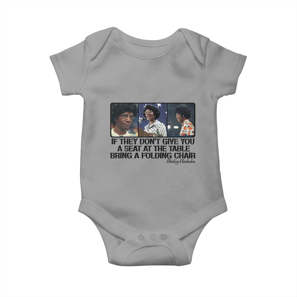 Shirley Chisholm Seat At The Table Quote Baby Onesie Strong Black Women Pride